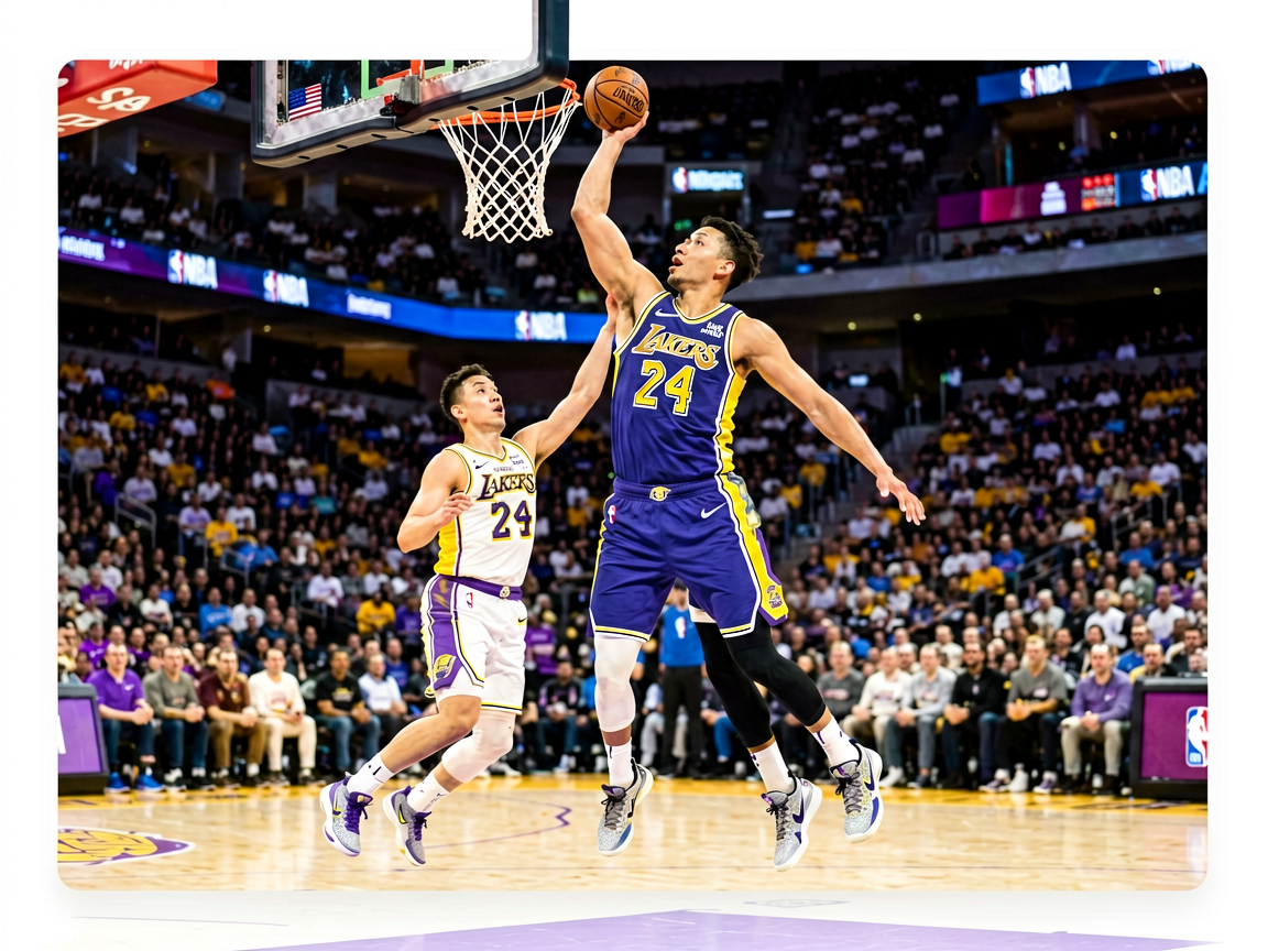 NBA常规赛精彩对抗，球员突破上篮瞬间
